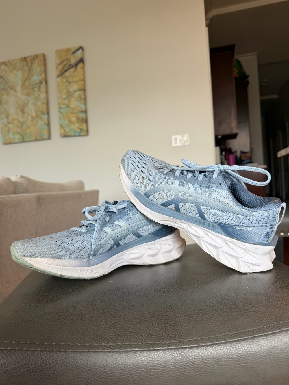 Asics Women's Novablast 2 Light Blue Athletic Running Sneakers